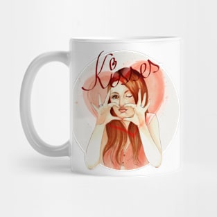 Kisses Woman Portrait Mug